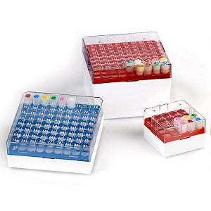 Globe Scientific Inc BioBox for Vials - BIOBOX, 81-PLACE, PC, 1&2ML VIAL, RED, 5/BX - 3040R