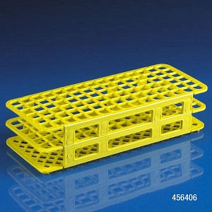 Globe Scienctific Inc Snap-N-Racks - RACK, TUBE, 12/13MM, 90-PLACE, PP, YELLOW - 456406