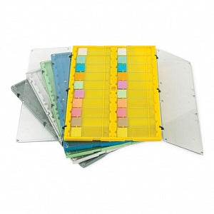 Globe Scientific 20-Place Microscope Slide File Folders - FOLDER, FILE, SLIDE, W/HINGED LID, 20 PL, GRY - 513029A