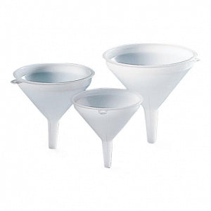 Globe Scientific General Purpose HDPE Funnels - FUNNEL, 120MM, 450ML, HDPE, 5/BG - 600173