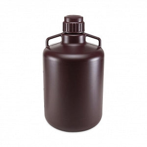 Globe Scientific Diamond RealSeal Round PP Carboys - CARBOY W/HANDLE, HDPE, AMBER, GRAD, 20L, 4/CS - 7240020AM