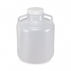 Globe Scientific Diamond RealSeal Round Wide-Mouth PP Carboys - CARBOY, WM W/HAND, LDPE, GRAD, AUTO, 10L, 6/CS - 7260010