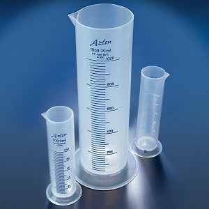 Globe Scientific PP Class B Squat Form Graduated Cylinders - CYLINDER, SQUAT, PP, PRINT, CL B, 100ML, 5/BX - CPS0100P
