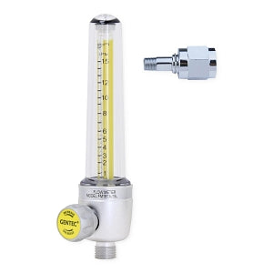 Genstar Technologies Aluminum Air Flowmeters - Aluminum Air Flowmeter, 15 LPM, DISS Nut and Nipple Adapter - FM187A-15L-DS