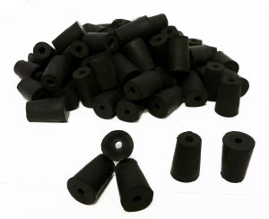 GSC International 1-Hole Rubber Stoppers - STOPPER RUBBER, SIZE 0, 1-HOLE - RS-0-1