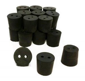 GSC International 2-Hole Rubber Stoppers - STOPPER RUBBER, SIZE 5.5, 2-HOLE - RS-5.5-2