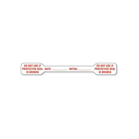 General Purpose Tamper-Evident Labels Do Not Use If Protective Seal Is Broken" - Red - 6"W x 0.5"H