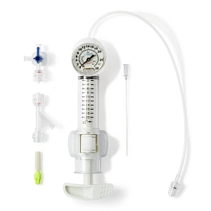 Namic Inflation Device Kits - Inflation Device with Insertion Tool, Torque Device, Y-Adaptor, 3-Way High-Pressure Stopcock, 1, 050 psi, 30 Atmospheric Pressure (ATM), 20 mL Barrel Volume, 12" High-Pressure Braided Tubing - H965914071