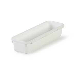 Dv International Plastic Interlocking Bin - White Interlocking Bin, 15"L x 3"W x 2"H - 11062