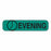 Healthcare Logistics Time of Day Labels - Time of Day Labels, Black Print, Green Background, Evening - 2120