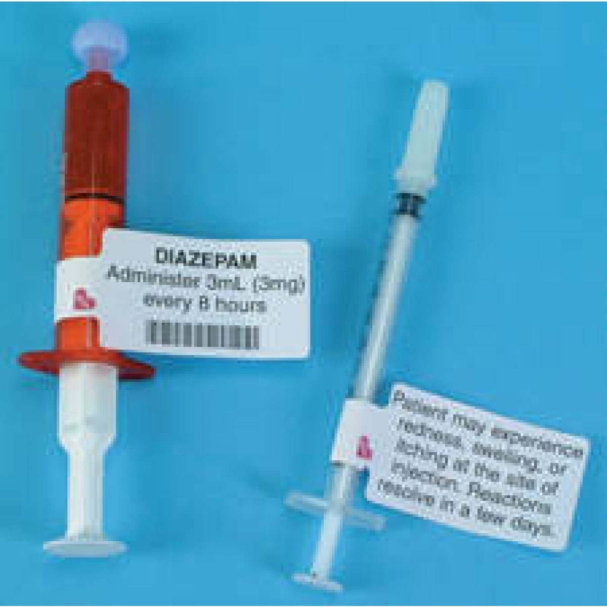 Syringe Flag Label Laser (Synthetic, Permanent) 3 3/4