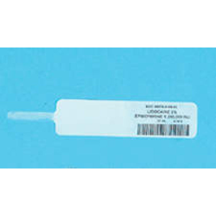 Syringe Flag Label Laser (Synthetic, Permanent) 3 7/8" X 3/4" White