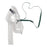 Medline Disposable Oxygen Masks with Standard Connector - Adult Venturi Mask with Nose Clip, Color Diluters, 7' Tubing and Standard Connectors - HCS120E