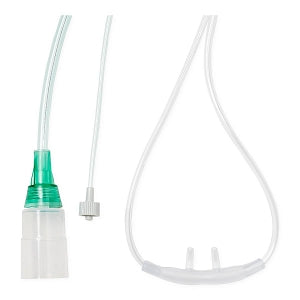 Medline SuperSoft CO2 Cannulas - SuperSoft CO2 Sampling Cannula, 14' O2 Tubing, 14' CO2 Tubing, Male, Bulk - HCS4566BS