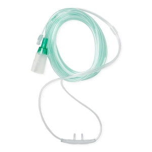 Medline SuperSoft CO2 Cannulas - CO2 Sampling Cannula, 7' O2 Tubing, 7' CO2 Tubing, Adult, Female, Green - HCS4568FS