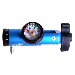 Medline Brass Oxygen Regulators - Mini Oxygen Regulator, Brass, 0-8 L, 870 CGA - HCSB8708M