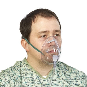 Medline Disposable Oxygen Masks with Universal Connector - Disposable Medium-Concentration Adult Oxygen Mask with 7' Tubing and Universal Connector - HCSU4600B