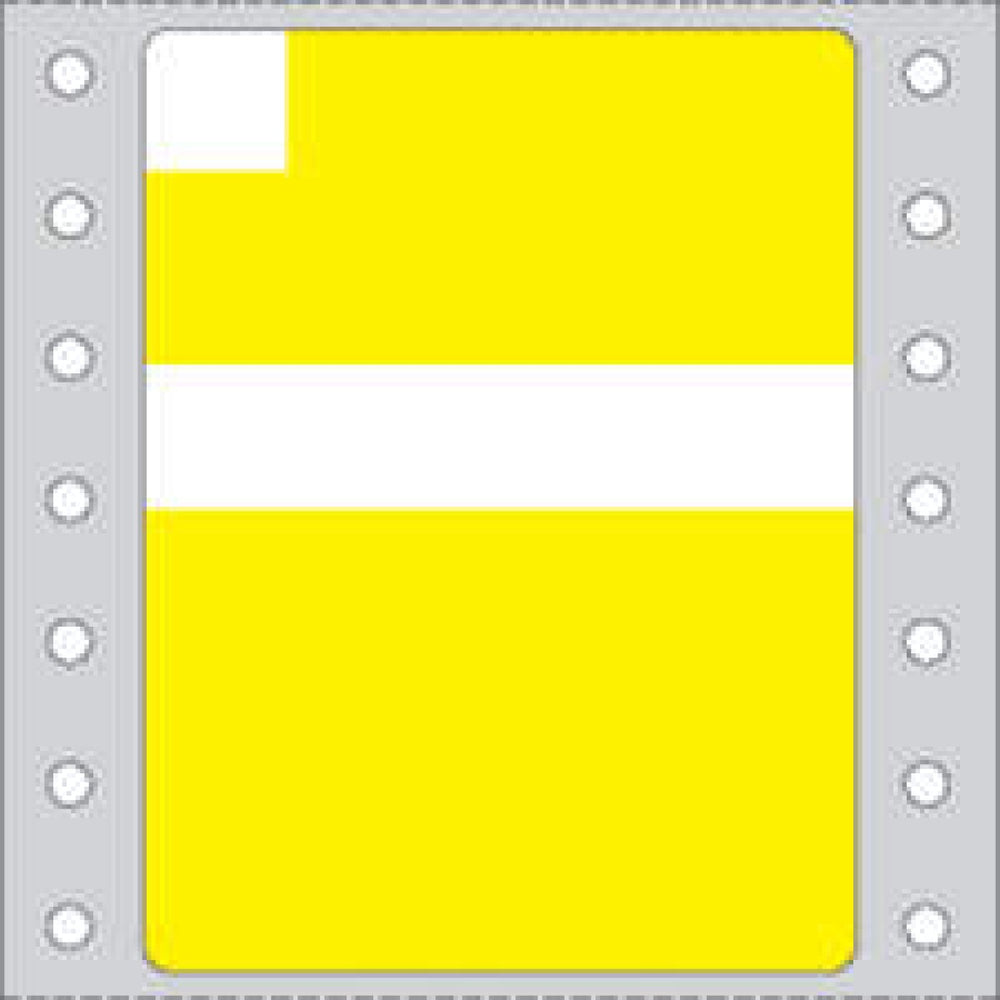 Label Dot Matrix Paper Permanent 2 1/2" X 3.3437 Yellow 2500 Per Case
