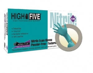 High Five Performance Long Cuff Nitrile Exam Gloves - HighFive Powder-Free Textured Nitrile Exam Gloves, Size S - N891