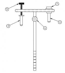 Highland Labs Blood Donor Scale Support Post - Blood Donor Scale Support Post - 362-A1