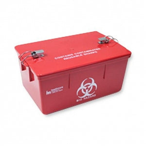 Healthmark SST Instrument Retrieval Systems and Accessories - Tray Cover System with Latch, Red, SST-105, 10.75" x 7.375" x 5" - SST-105RD-LTCH