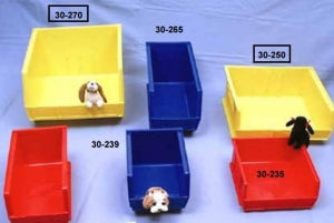 Healthmark Industries Stackable Open-Front Containers - Open-Front Stackable Container, Yellow, 16.5" x 14.75" x 7" - 30-250