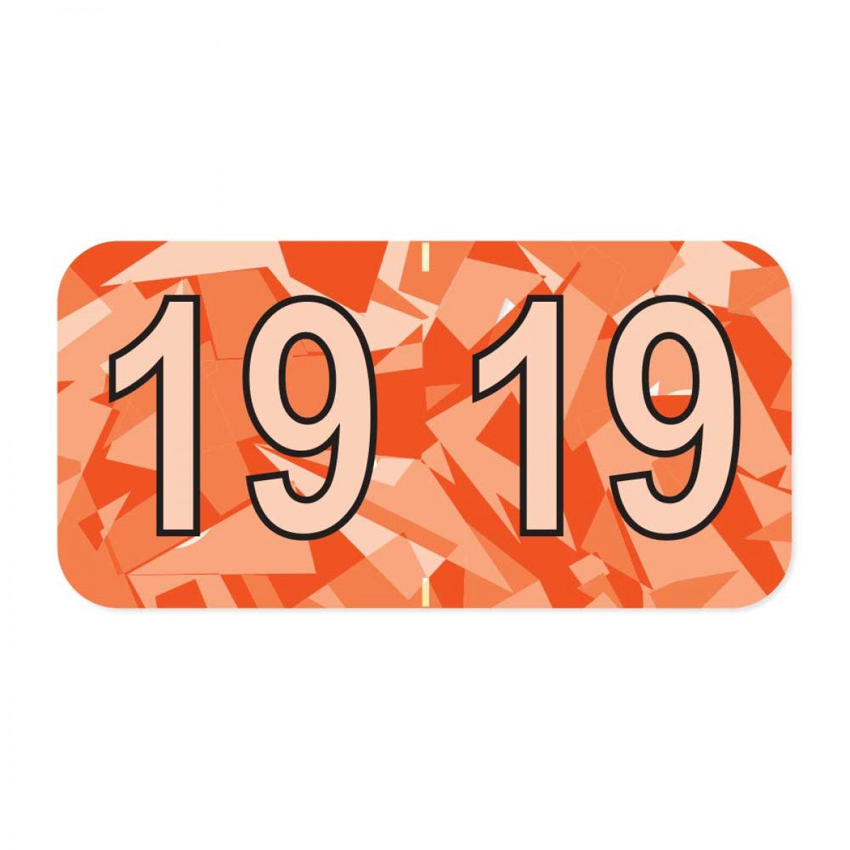 Colwell Compatible Color Code Label Year "19" 1-1/2 X 3/4 Orange Mylar ...