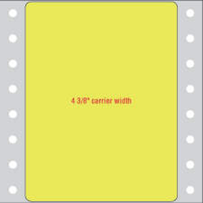 Label Dot Matrix Paper Permanent 3" X 3 15/16" Fl. Yellow 1000 Per Case