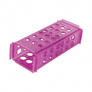 Heathrow Scientific Clinical 4-Way Test Tube Rack - Clinical 4-Way Tube Rack, Purple, 5/Pack - 120685