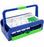 Heathrow Scientific Droplet Phlebotomy Collection Tray - Droplet Blood Collection Tray with 2 Inserts and 36-Place 16mm Test Tube Rack, Blue / Green - HS2200B