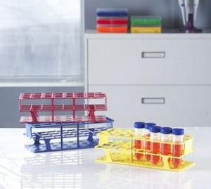 Heathrow Scientific Durable Non-Wire Tube Racks - OneRack Tube Rack, Full-Size, POM, 13mm, 72-Place, Blue - HS27511B