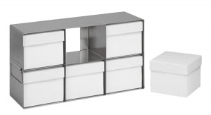 Heathrow Scientific True North Freezer Racks - True North Upright Freezer Rack, Stainless Steel, 4 x 4, 2" H - HS2862H