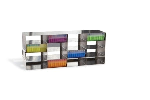Heathrow Scientific True North Freezer Racks - True North Upright Freezer Rack, Stainless Steel, 4 x 4, 3" H - HS2862KB