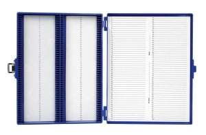 Heathrow Premium 100-Place ABS Microscope Slide Box - Premium 100-Place ABS Microscope Slide Box, Cork, Black - HS15994G