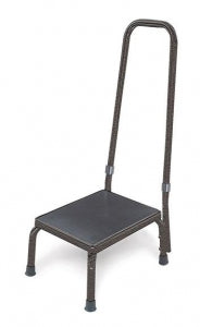Hausmann Foot Stool with Safety Handrail - STOOL, FOOT, W/HANDRAIL, 14X11X33, 2/CS - 2032