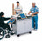 Hausmann Ind Horseshoe Therapy Table - Horseshoe Therapy Table, 74" x 48", 26" to 34" Adjustable Height - 6674