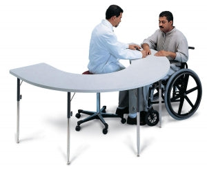 Hausmann Ind Horseshoe Therapy Table - Horseshoe Therapy Table, 74" x 48", 26" to 34" Adjustable Height - 6674