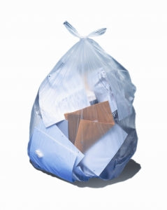 Heritage Bag Clear Trash Can Liners - Linear Low-Density Can Liner, Clear, 1 mil, 8 gal., 24" x 30" - H08 C