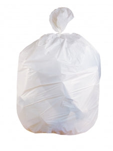 Heritage Bag Linear Low-Density White Can Liners - Linear Low-Density Can Liner, White, 0.50 mil, 12-16 gal., 24" x 32" - H4832MW