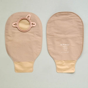 Hollister New Image 2-Piece Drainable Pouches with Lock 'n Roll - New Image Two Piece Drainable Mini Pouch, Clamp Closure, Beige, 1.75" Flange - 18202