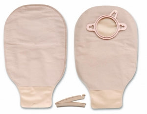 Hollister New Image 2-Piece Drainable Pouches with Lock 'n Roll - New Image Two Piece Drainable Mini Pouch, Clamp Closure, Beige, 1.75" Flange - 18202