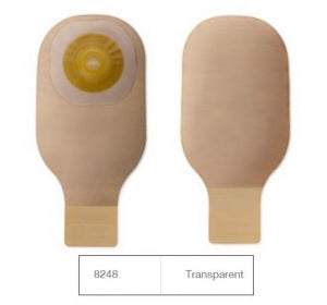 Hollister Premier Single-Piece Drain Convex Ostomy Pouches - Premier One Piece Drainable Cut-to-Fit Convex Pouch, Transparent, 1-1/2" Stoma - 8248
