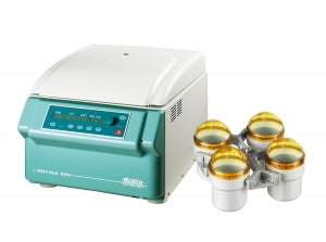 Hettich Rotina 420 Benchtop Centrifuge Packages - Rotina 420 Bottle Package, Temperature Control, with Benchtop Centrifuge, Horizontal Rotor, 4 Buckets, 4 Adapters, 4 Bio-Containment Lids, with Tubes, 4 x 400 mL - 420RBOTTLE-400-BC