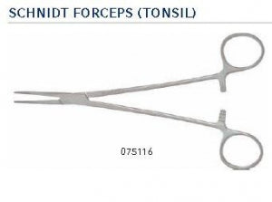 Teleflex Schnidt Forceps (Tonsil) - CLAMP, TONSIL-BECKMAN, CURVED, 7 1/2" - 075120