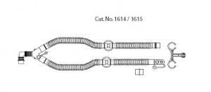 Teleflex Medical Adult Ventilator Circuits (Non-Heated) - Ventilator Tube Set with In-Line Water Trap, 48" - 1614