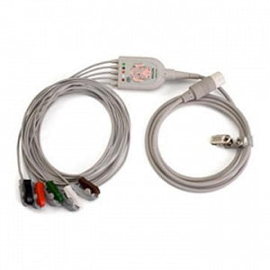 Philips One-Piece Nonsterile ECG Trunk Cable and Lead Set - Trunk Cable, 5-Lead, Grabber, AAMI - 989803143201