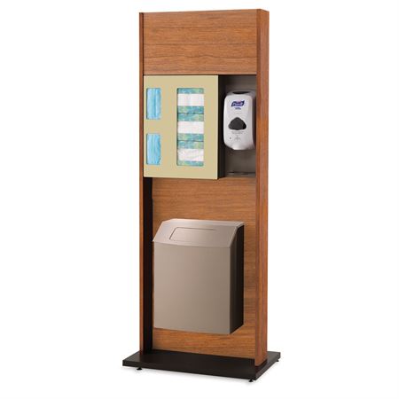 HealthFirst Freestanding Infection Control Center With Trash Receptacl ...