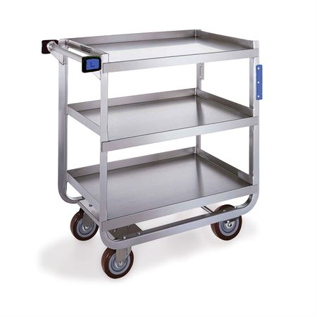 Heavy Duty Stainless Steel Cart 3 Shelves - 9" Shelf Clearance - 19.375"W x 32.625"L x 34.5"H