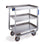 Heavy Duty Stainless Steel Cart 3 Shelves - 9" Shelf Clearance - 19.375"W x 32.625"L x 34.5"H