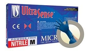 Microflex UltraSense Nitrile Exam Gloves - UltraSense Powder-Free Nitrile Exam Gloves, Size XS - US-220-XS